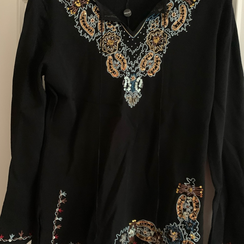 Beaded short tunic